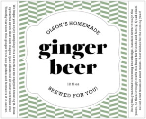 Apothecary Graphic Large Wide Label In Sage