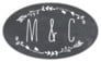 Chalkboard Small Oval Label In Tuxedo