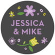 Floral Baby Small Round Label In Purple