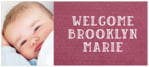 Simple Edge Small Rectangle Label In Burgundy