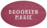 Simple Edge Small Oval Label In Burgundy