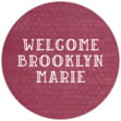 Simple Edge Small Round Label In Burgundy