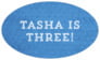 Film Edge Small Oval Label In Cobalt