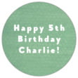 Chevron Edge Small Round Label In Mint
