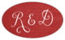 Scallop Edge Small Oval Label In Deep Red