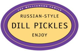 Library Large Oval Label In Purple