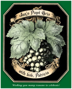 Meritage White Large Label In Deep Green