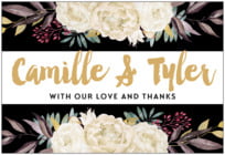 Blooms & Bands Wide Rectangle Label In Ivory