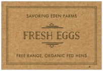 Vintage Kraft Wide Rectangle Label In Kraft Basic