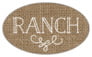 Vintage Burlap Small Oval Label In Burlap Basic