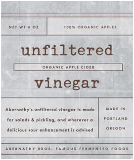 Vintage Unfiltered Large Label In Shale